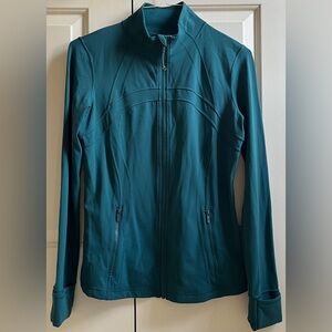 LN!!🍒LULULEMON DEFINE Jacket sz 12 STORM TEAL GREEN Full-Length *NULU